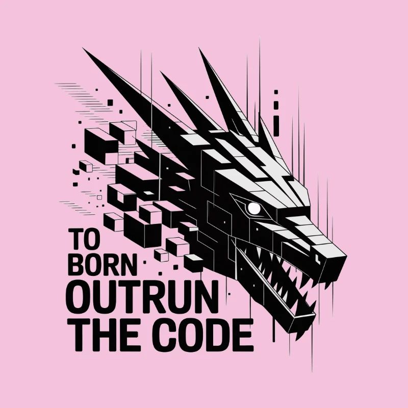 Dragon géométrique Outrun le Code
