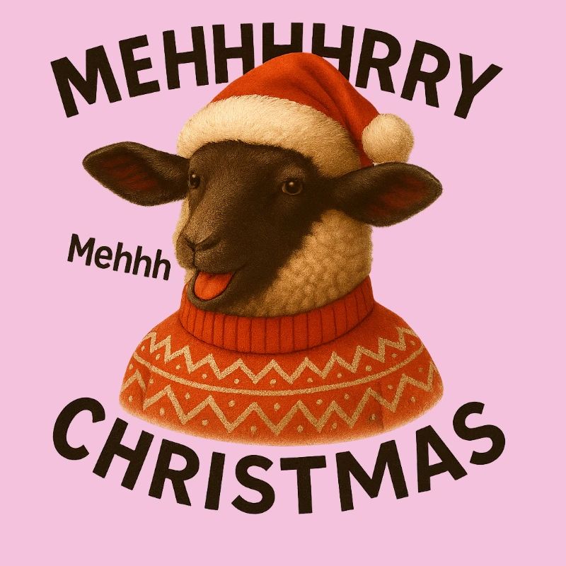 Meh Weihnachts-Schaf-Pullover