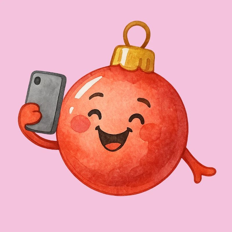 Selfie au Bal de Noël joyeux