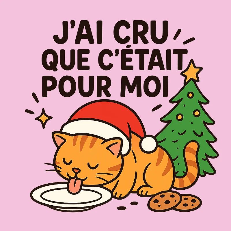 Chat festif Noël: pour moi