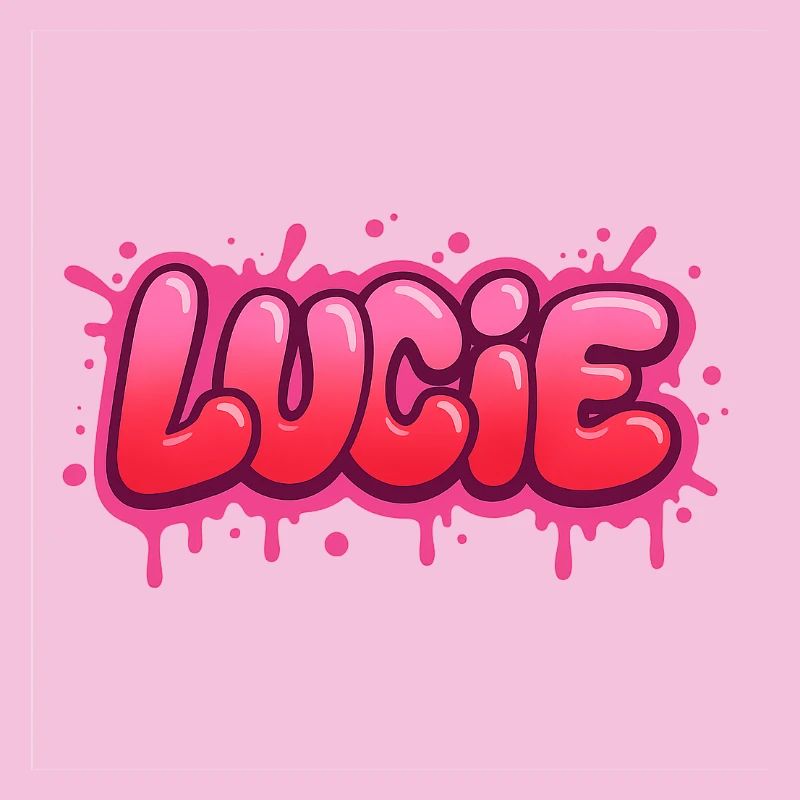 Graffiti  Lucie Prénom cadeau idéal imprimable sur