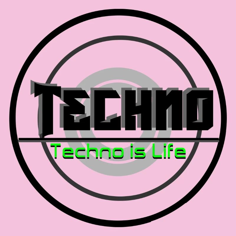 Logo néon Techno is Life