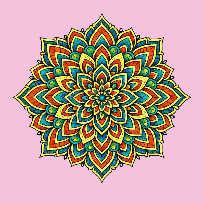 Mandala coloré – Harmonie et équilibre