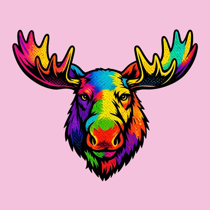 Der Kopf des Regenbogenelchs