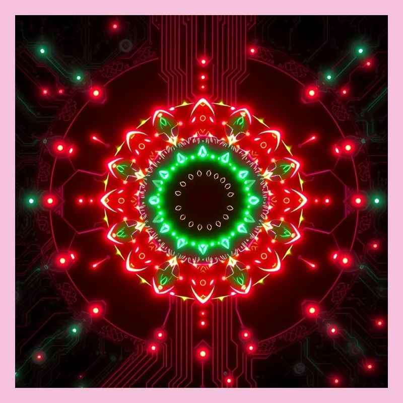Neon Mandala Tech Zentrum