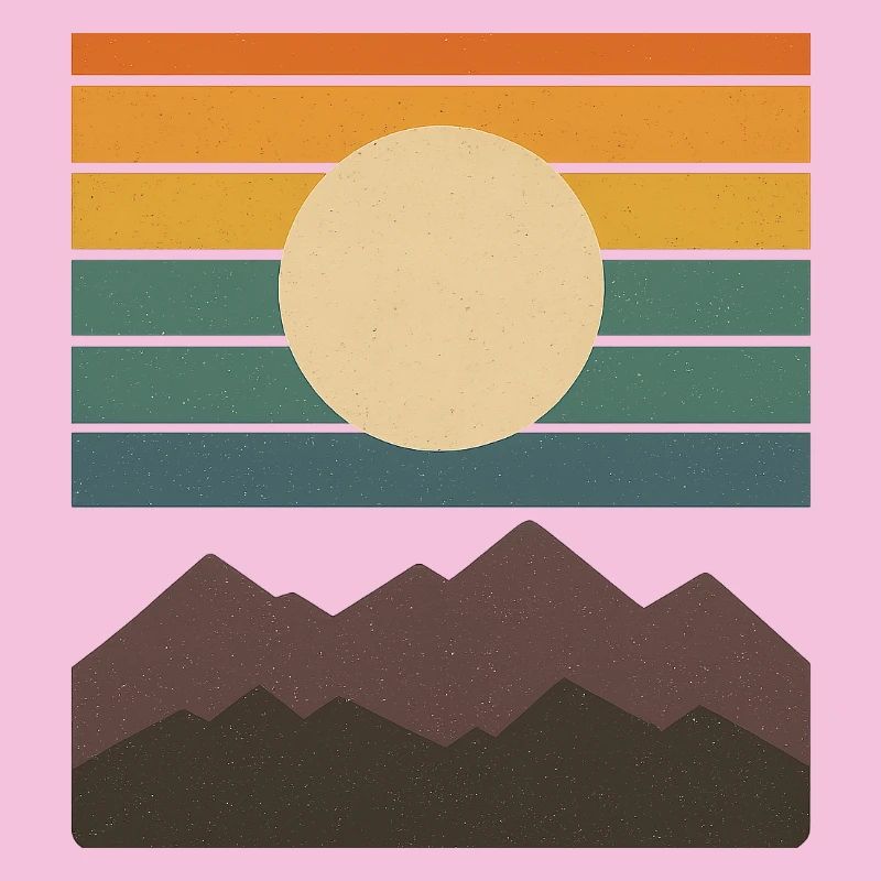 Retro Sunset Mountain Country Pattern Gift Idea