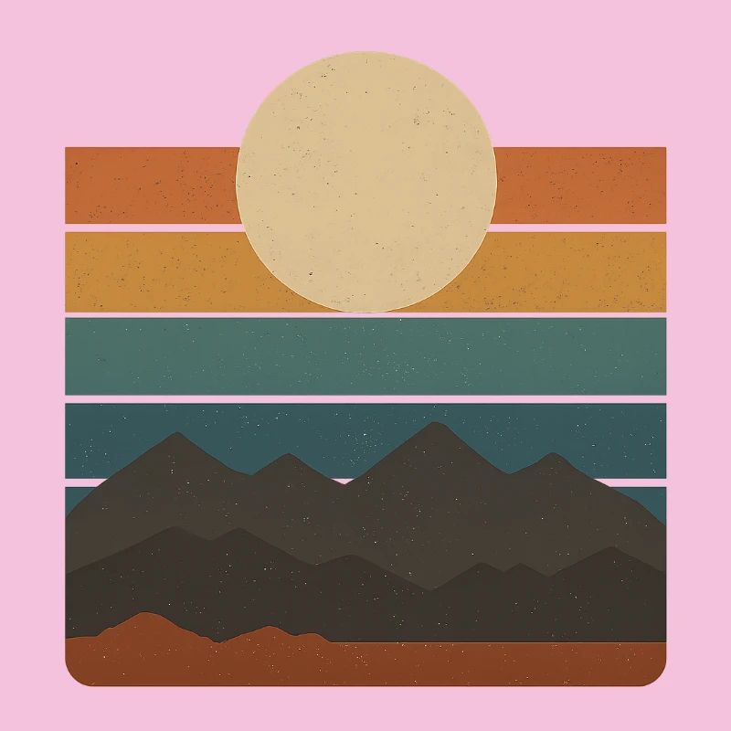 Sunset over mountain strips gift idea