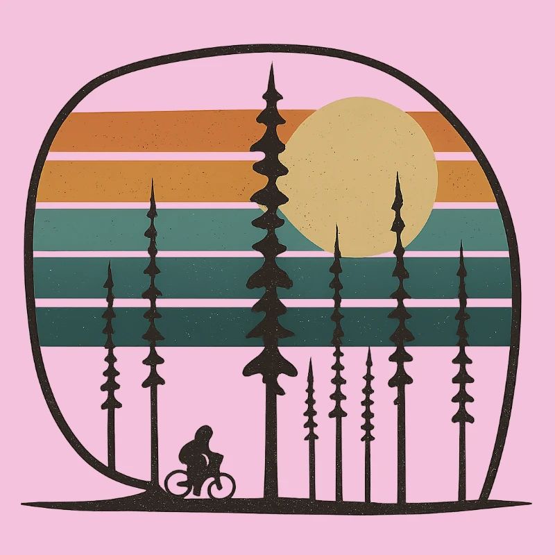 Waldradeln im Retro Sunset geschenkidee freunde 