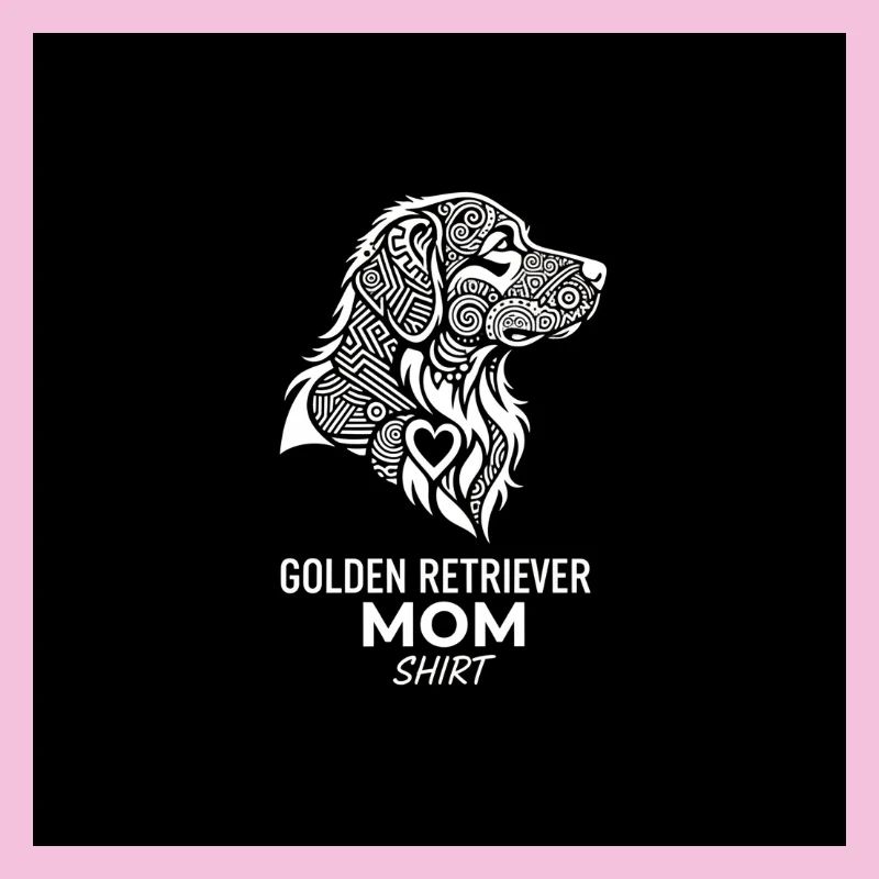 Tee Maman Golden Retriever Dessin