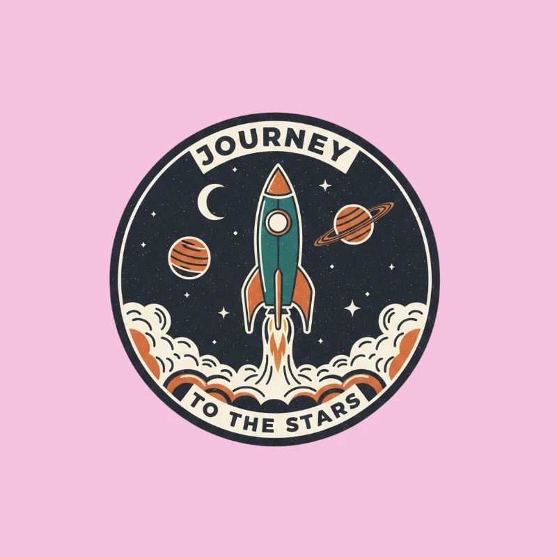 Rocket Journey to the Starry Sky Patch