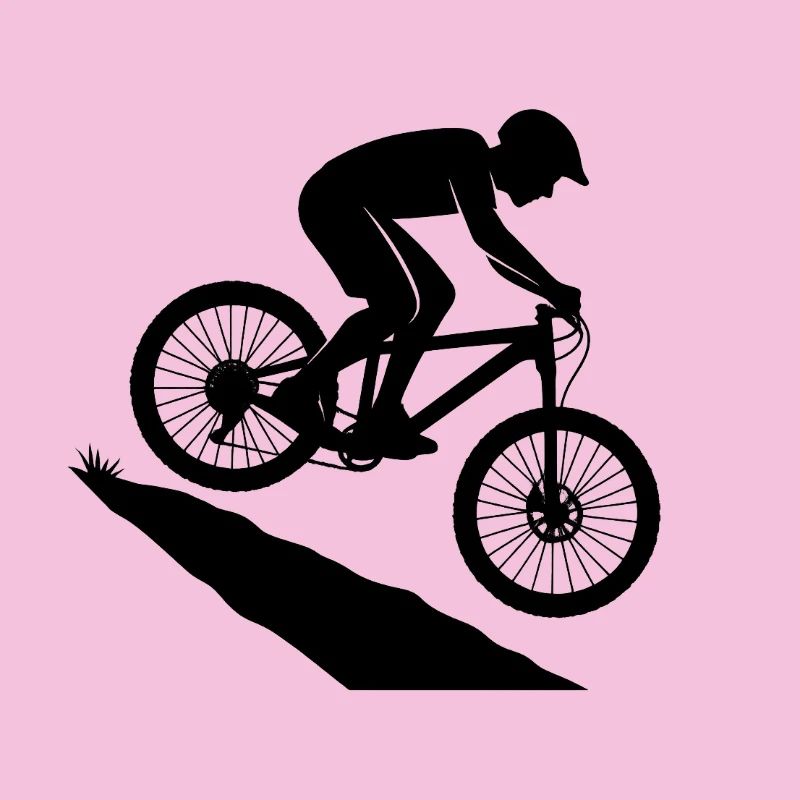 Downhill Jump Biker Silhouette
