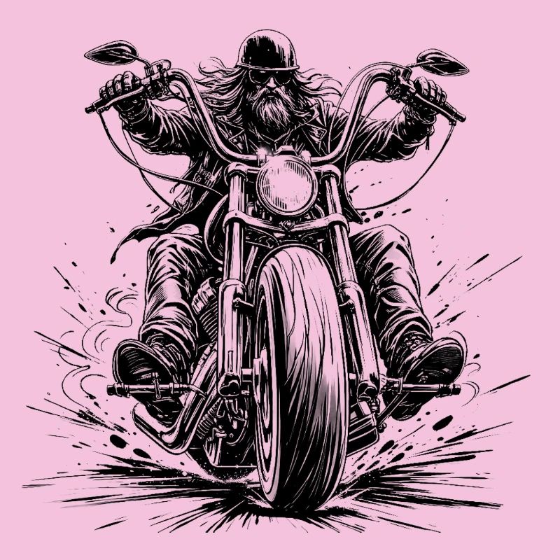Chopper driver frontal in comic style