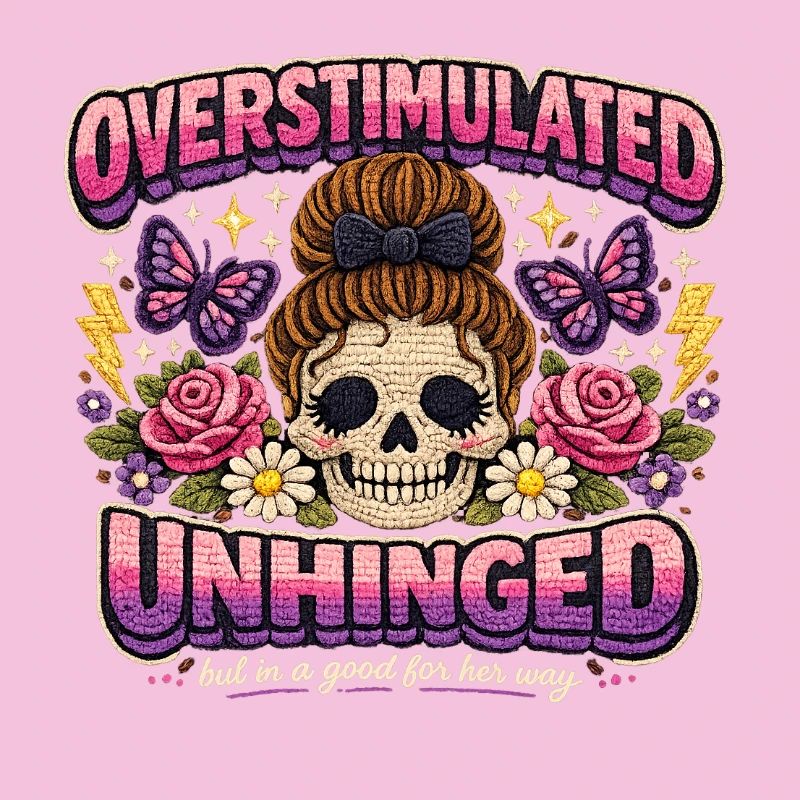 Overstimulated Unhinged Patch Art