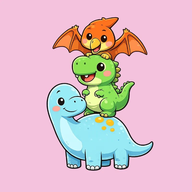 Brontosaure T-Rex Ptérodactyle