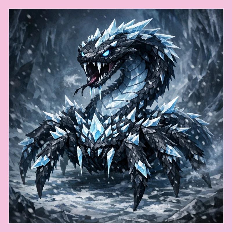 Kristalldrache im Eissturm