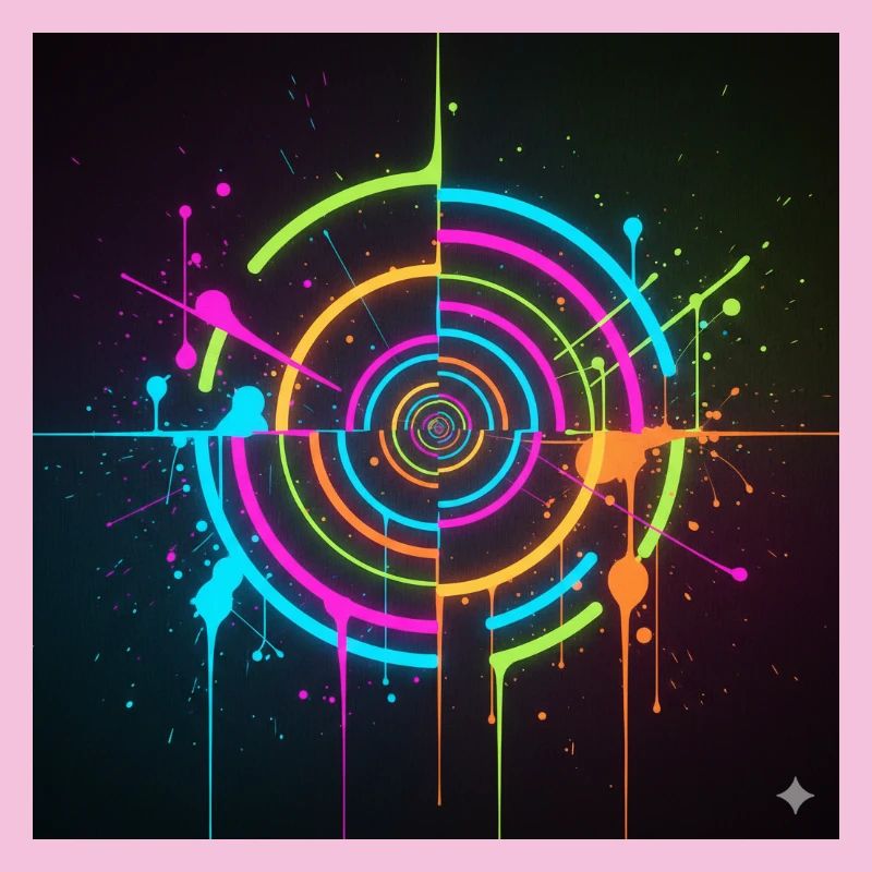 Neon Circle Splatter
