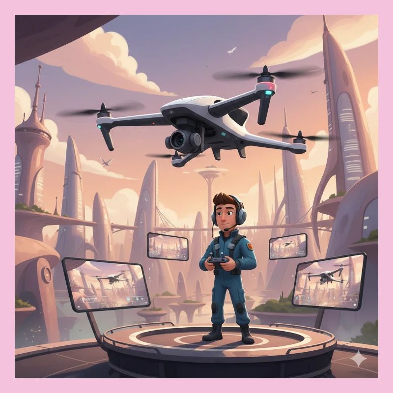 Pilote de drone à Neon Town