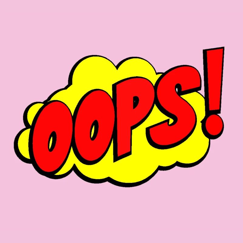 Dessin animé Oops Conception de bande dessinée
