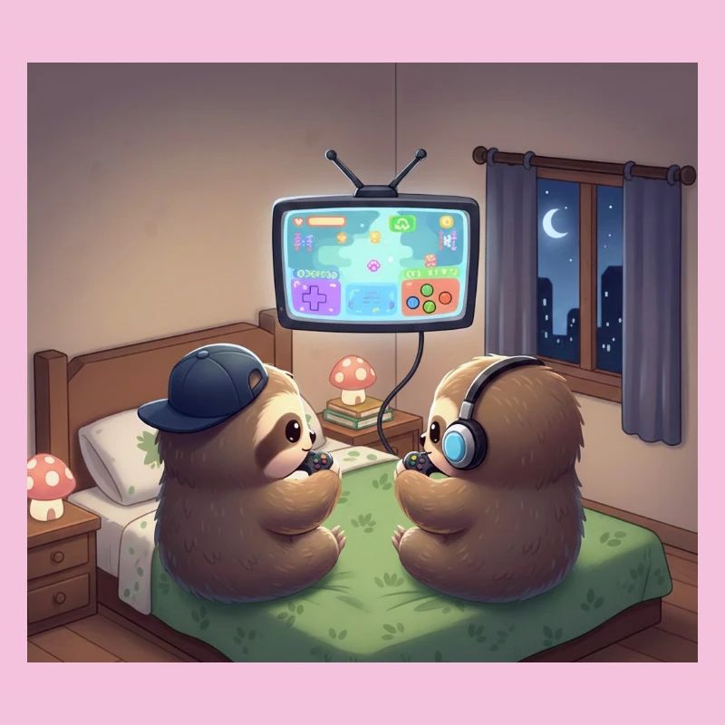 Sloth Night Gamer