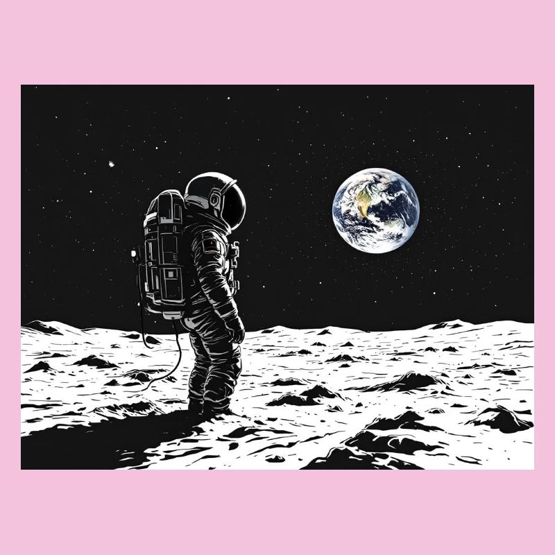 Astronaut looking back