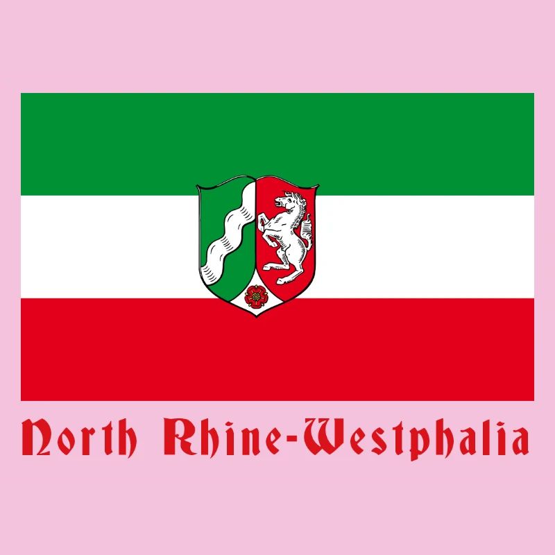 NRW Flagge mit Wappen