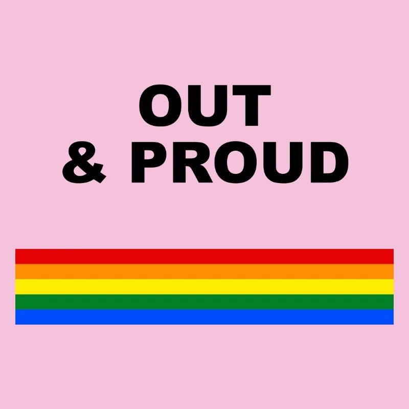 Out & Proud Regenbogen Flaggen Design