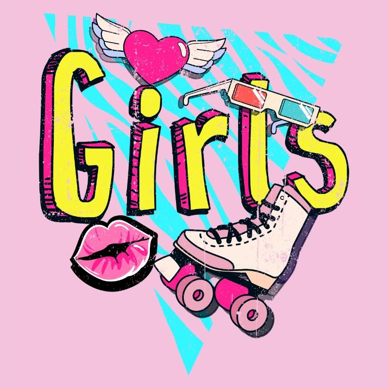Mädchen Retro Roller Pop Art