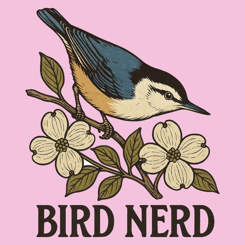 Eleganter blau-schwarzer Singvogel Vogel Nerd