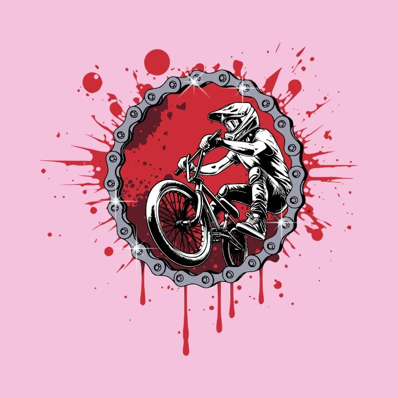 BMX Sprung durch eine Kette