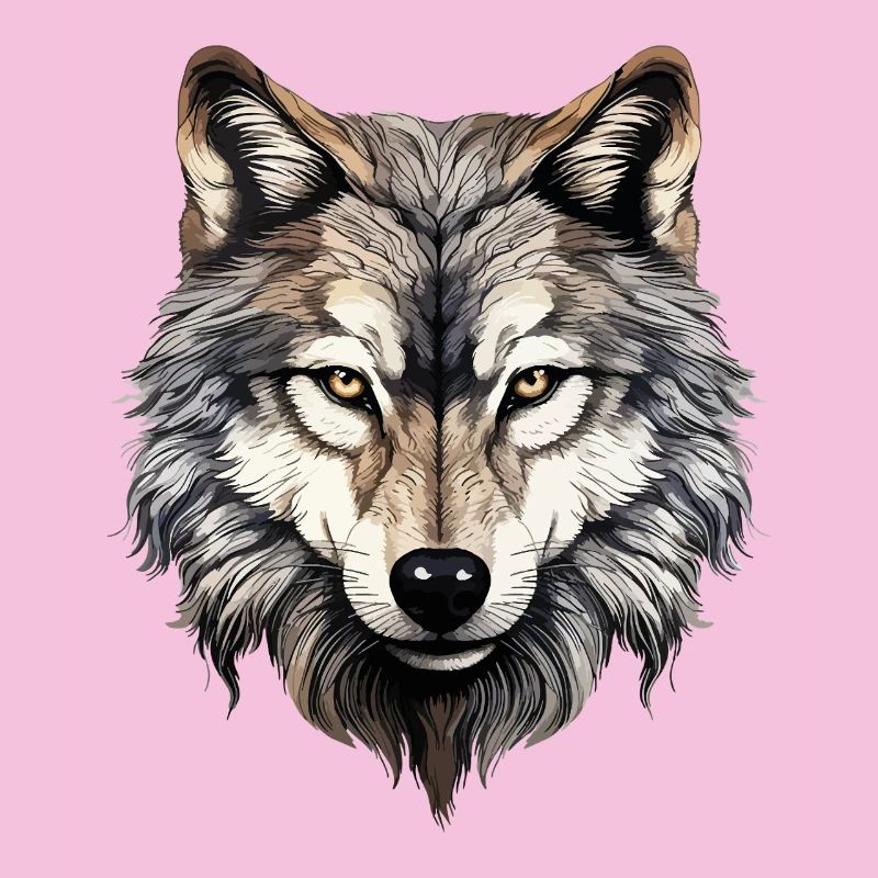 Wolf Wolf Head Predator Forest Nature Wilderness Art