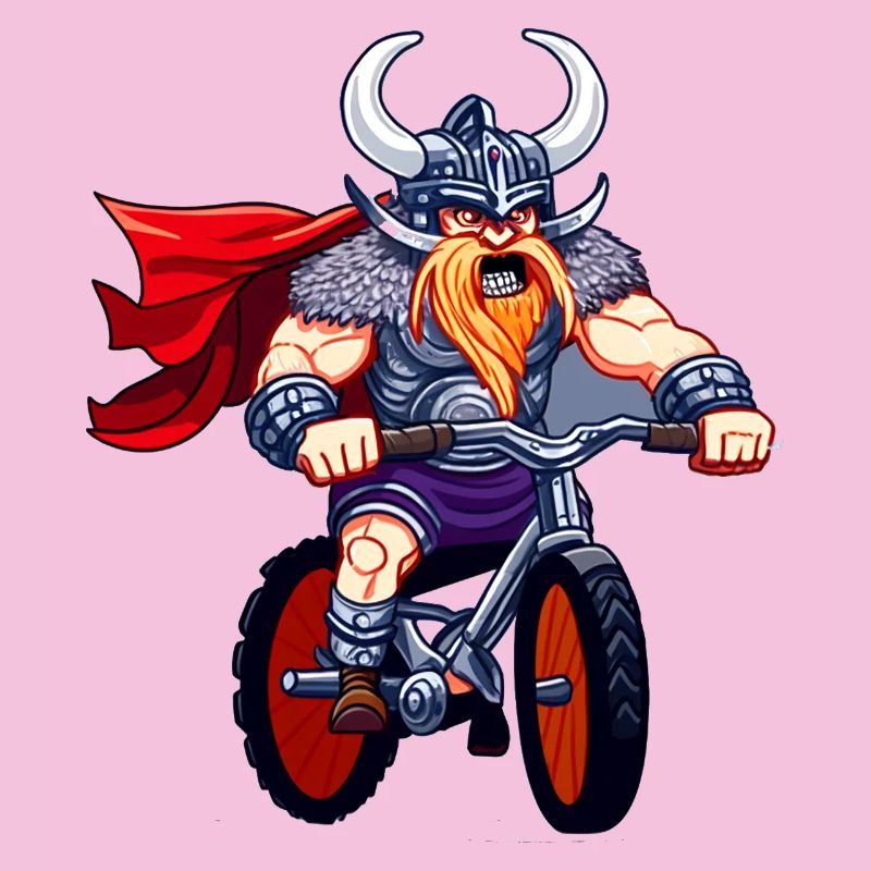 Viking auf Motorrad