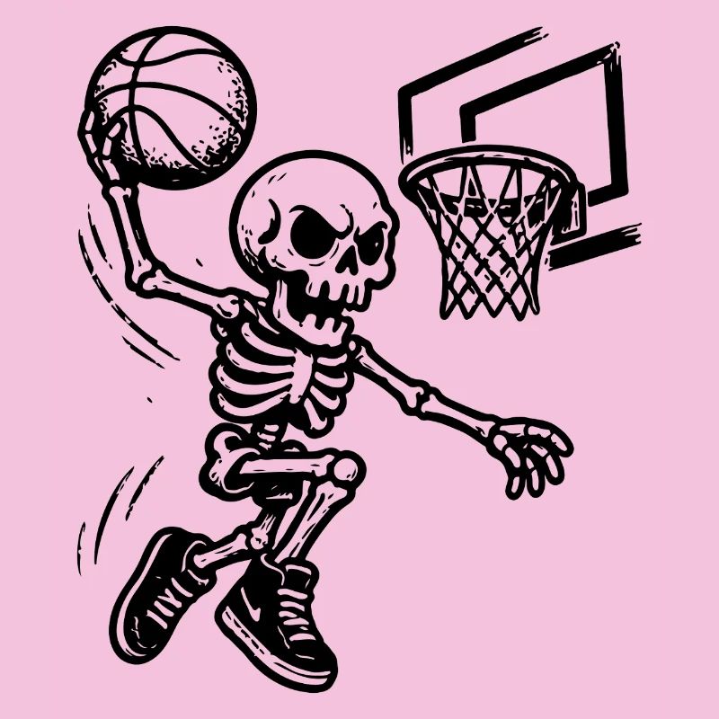 Basketball Skelett Dunking