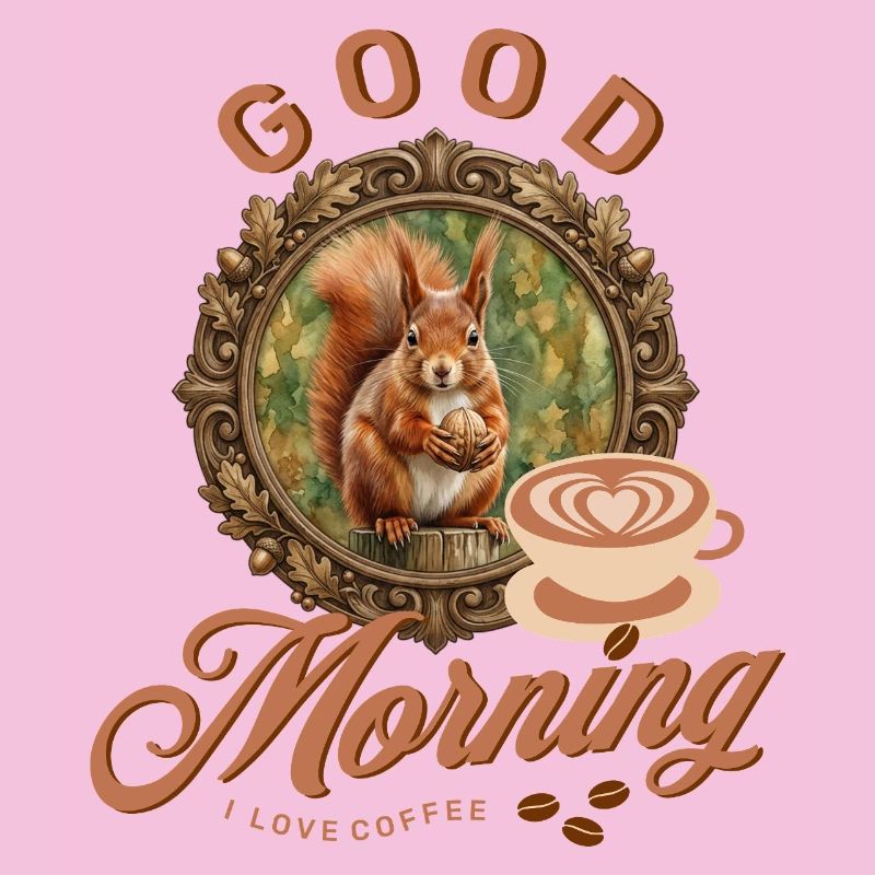Morgenkaffee mit Eichhörnchen
