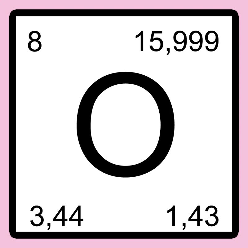 O signe d’oxygène dans le style minimal nerd