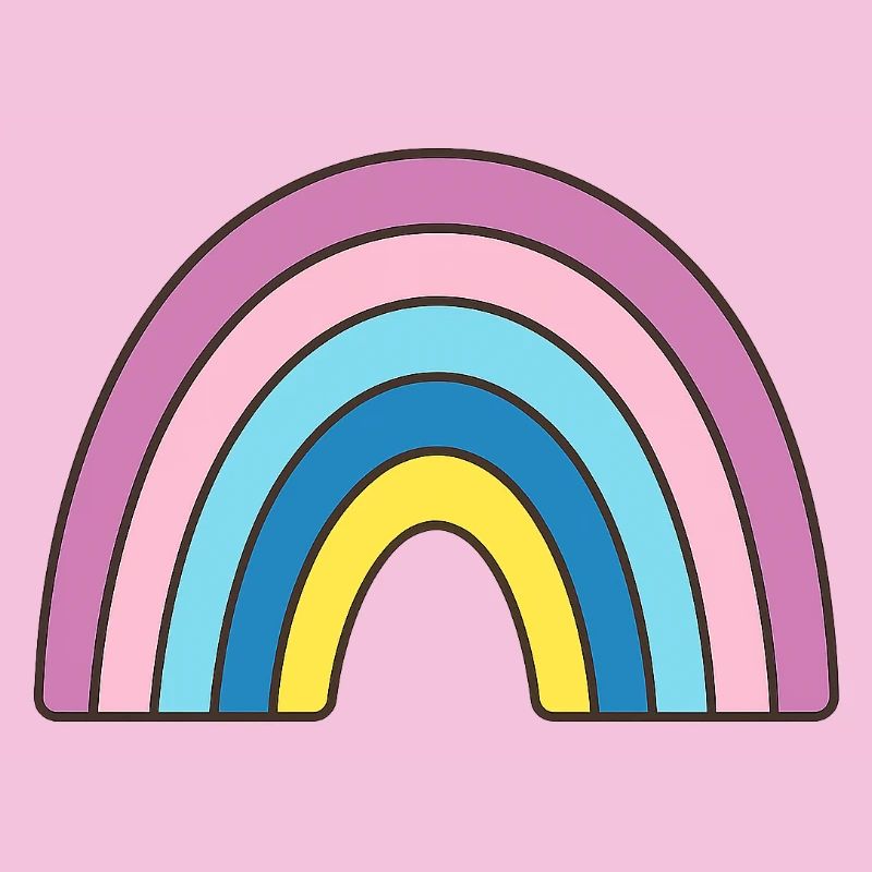 Design arc-en-ciel pastel