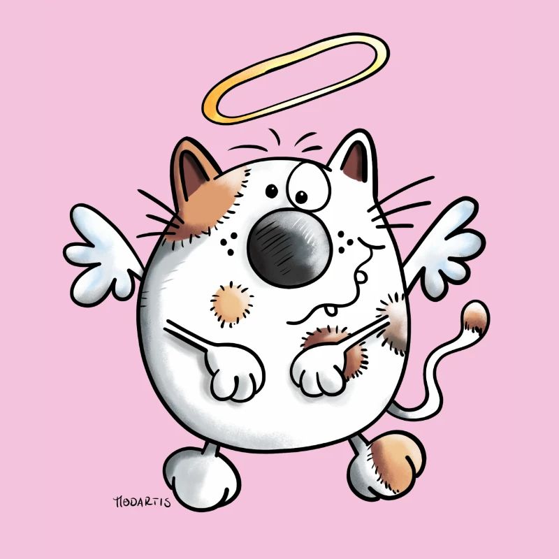 Schutzengel Katze Engel Cartoon 
