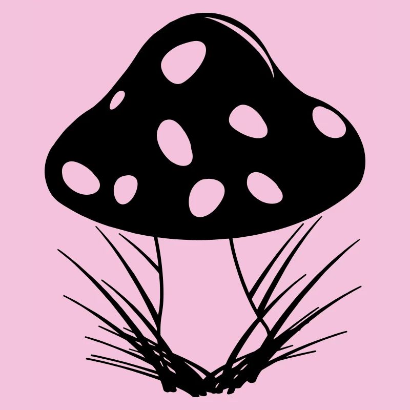 Champignon d’automne avec des points blancs