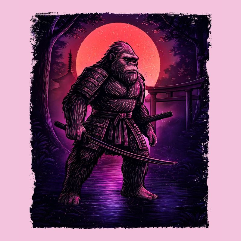 Samouraï Bigfoot Cryptide Sasquatch Yeti Hunter