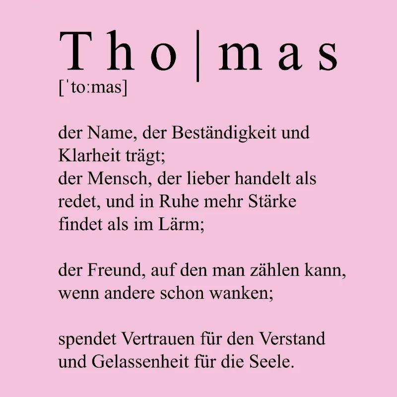 Thomas Definition Typografie