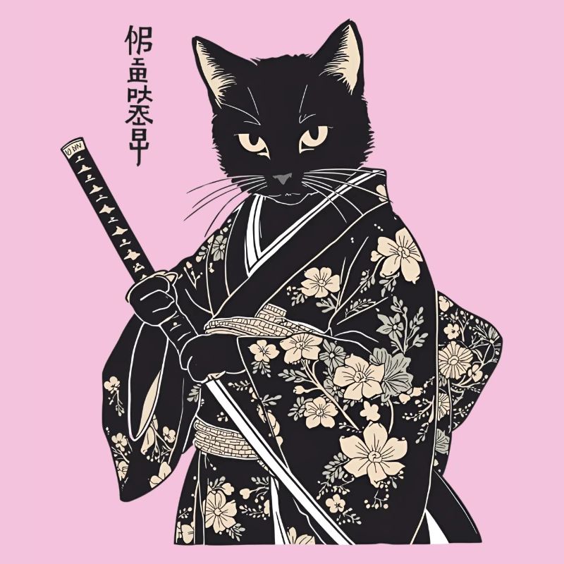 Samurai Cat – Modern Japanese Style