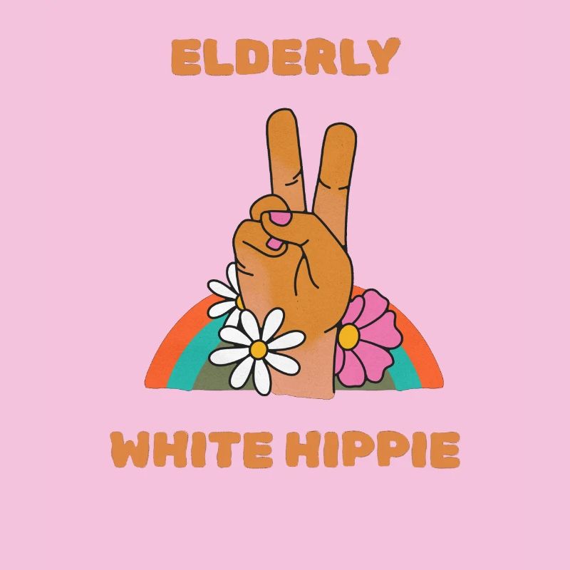 Elderly White Hippie design