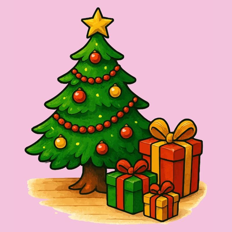 Christmas Tree with Gifts Pattern