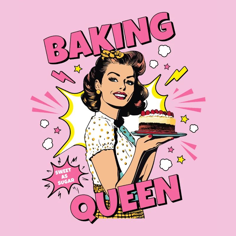 Cuisson Gâteau Cuisson Reine Cuisson Fée Boulanger Pop Art