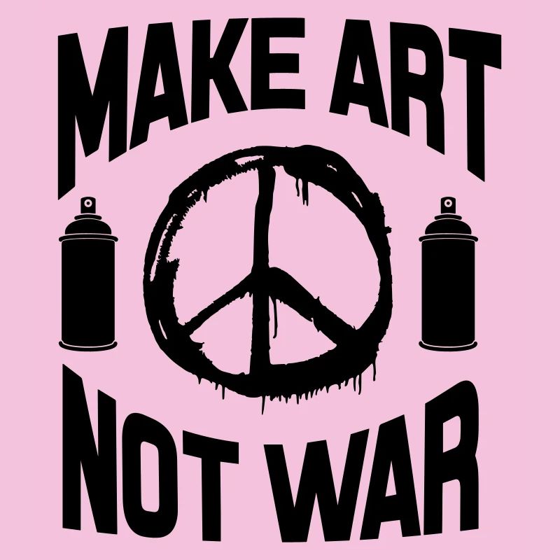Make Art Not War - Peace Graffiti Spray Can