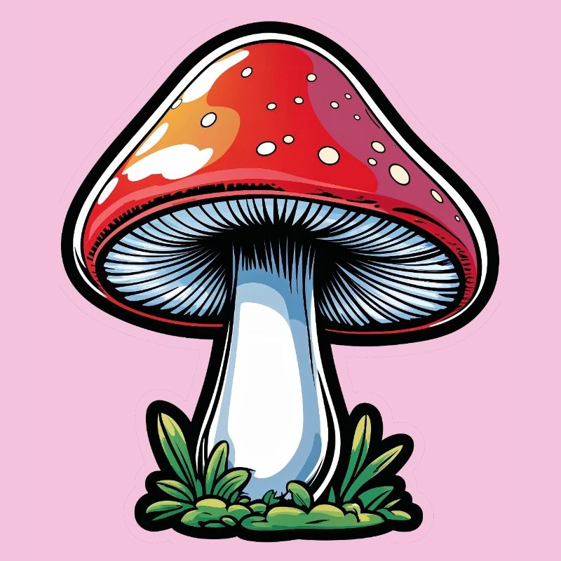 Red Toadstool Popart Design