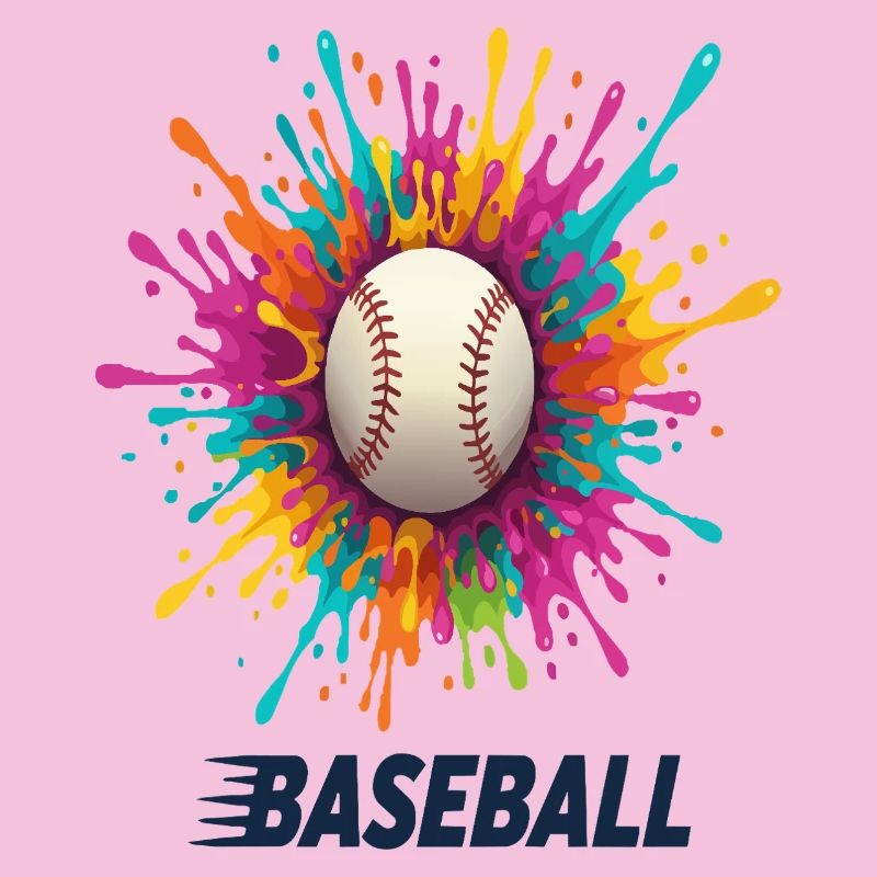 Vivid Baseball Splash Burst