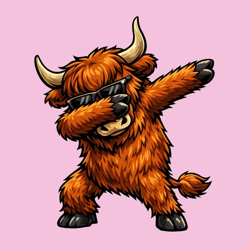 Dabbing Highland Cattle
