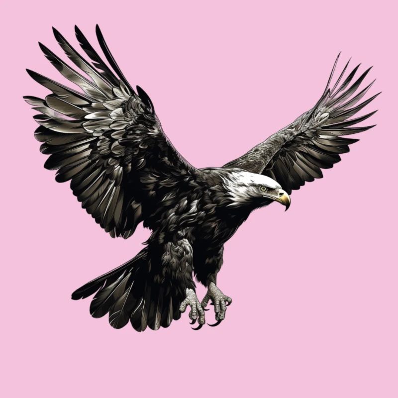 Eagle en route vers la terre ferme