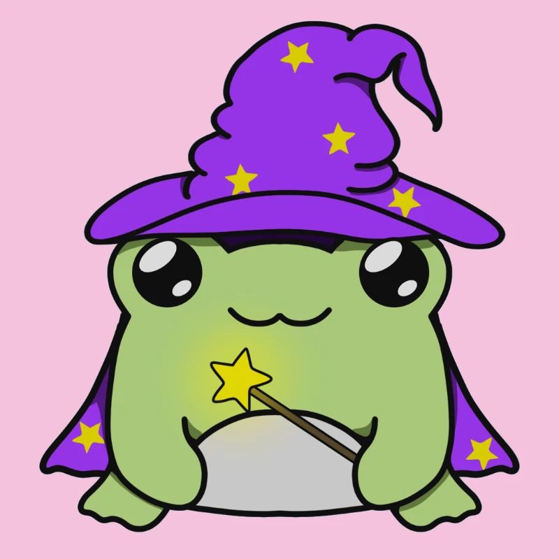 Wizard frog with hat