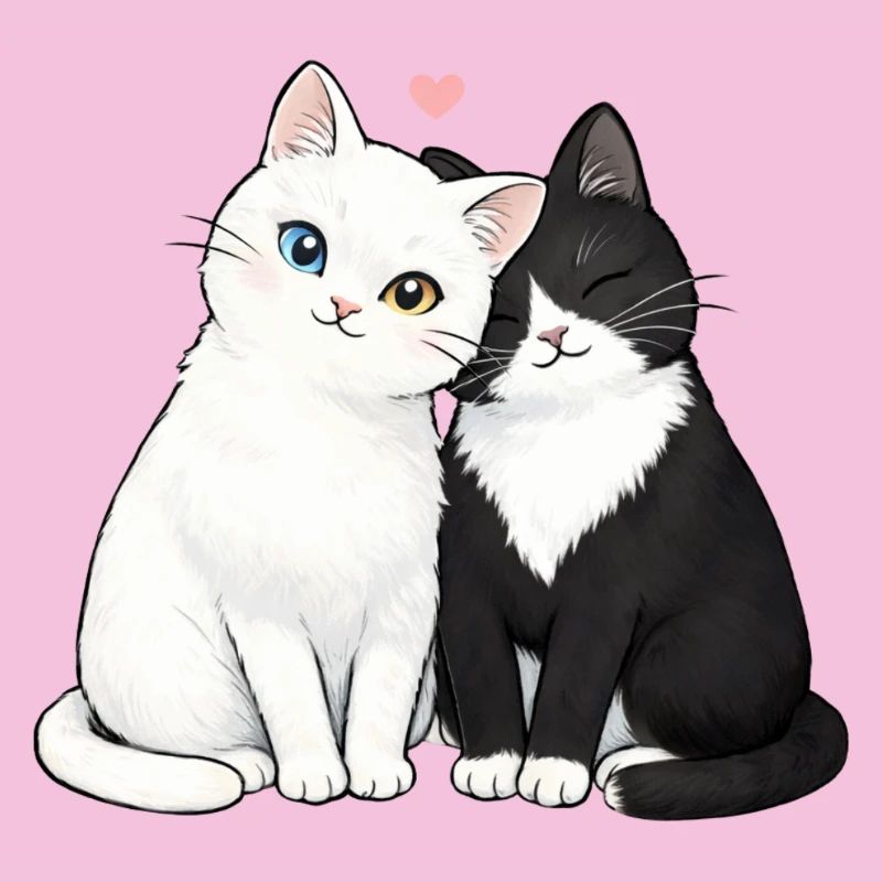 Katzenfreunde Duo Herzchen